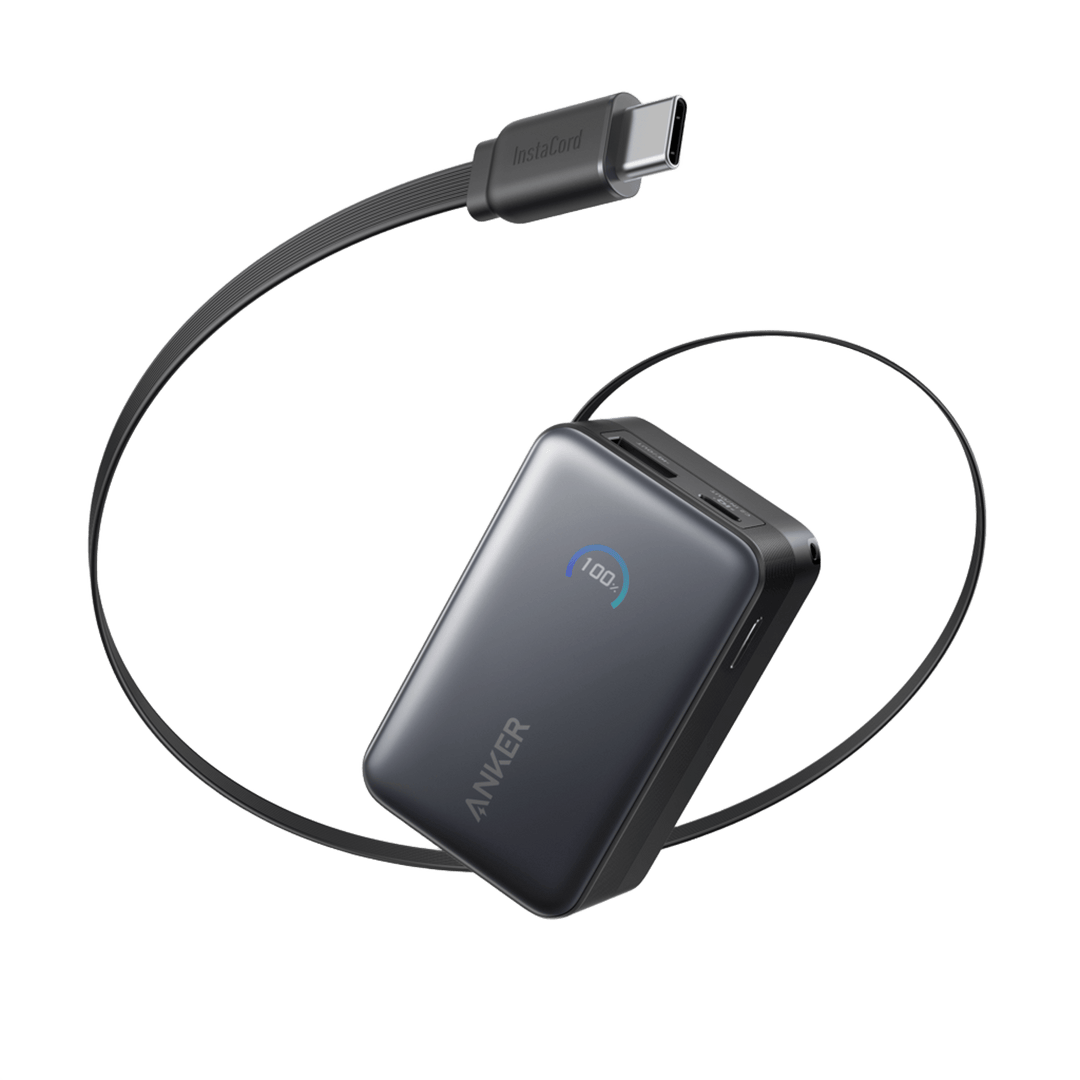 Anker Nano power bank with built-in retractable USB-C cable