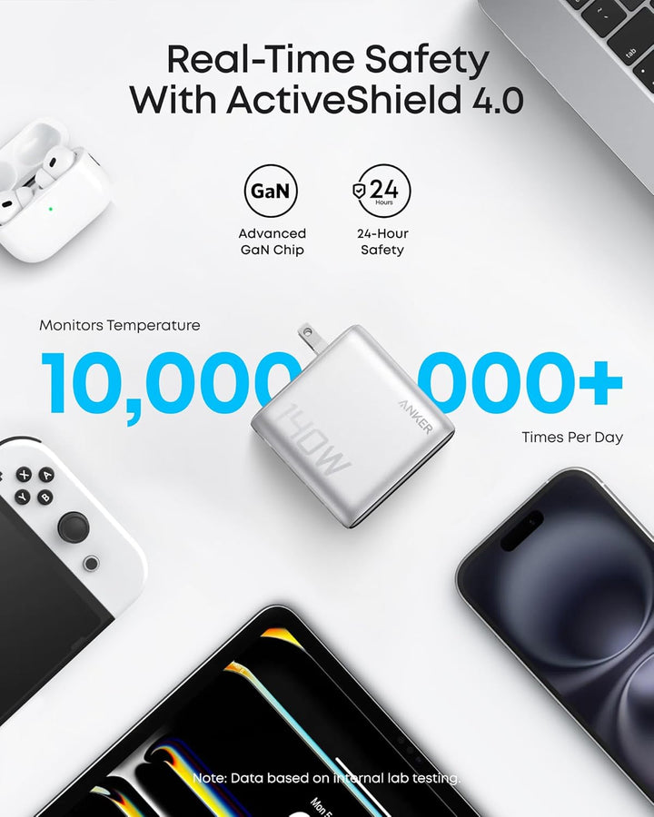 Anker Charger (140W, 4-Port, PD 3.1) with USB-C Cable