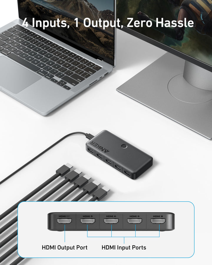 Anker HDMI Switch (4 in 1 Out, 4K HDMI)